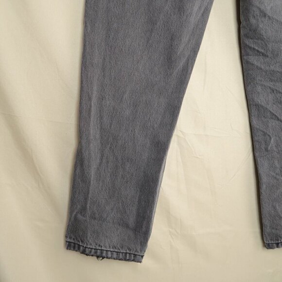 Pull & Bear High Waist Mom Jeans Gray Denim Cotton Straight Leg Women's Size 6 - Picture 9 of 13